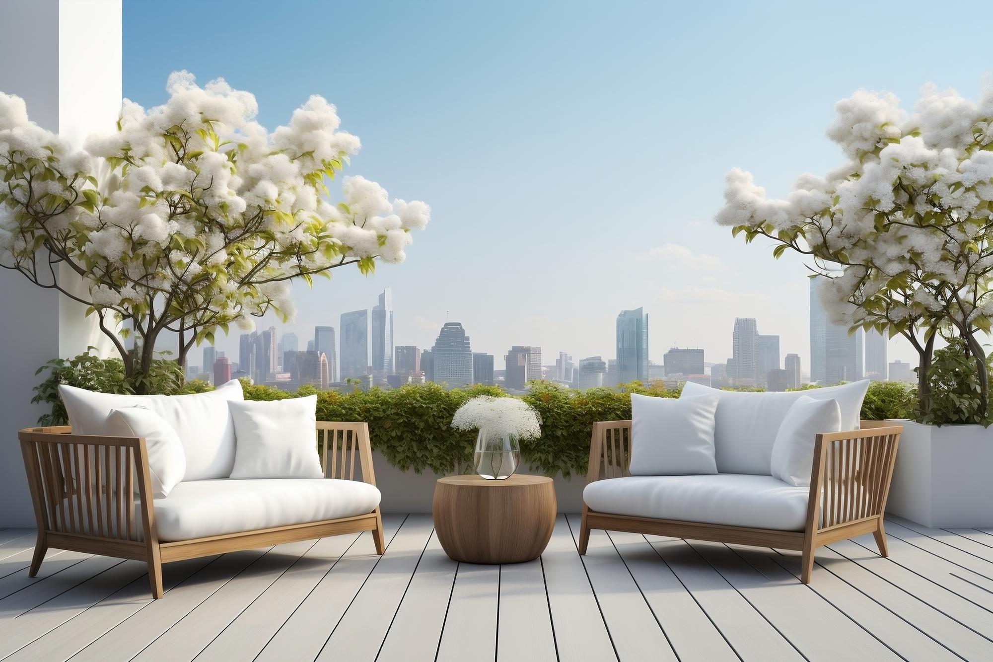 Terasa cu mobilier de exterior